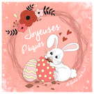 Lapin gourmand en chasse aux oeufs de P&acirc;ques